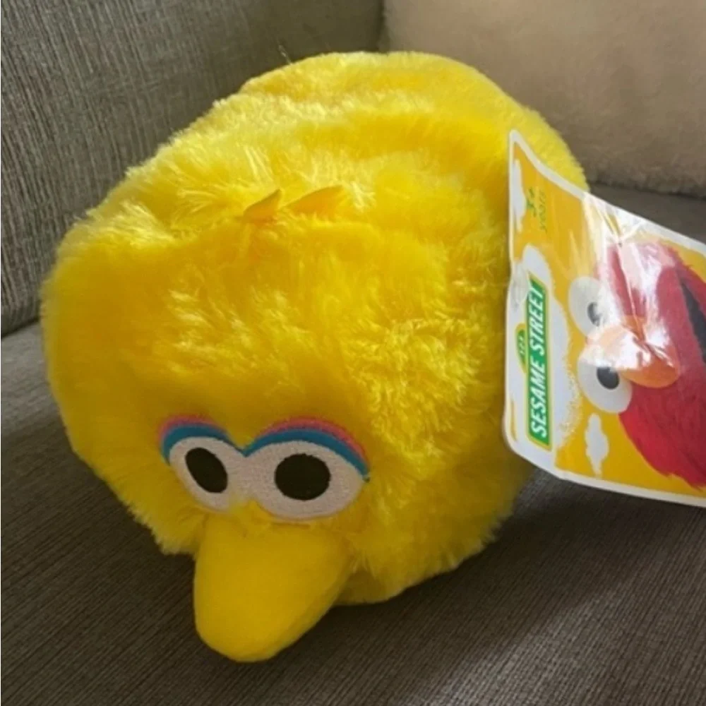 Sesame Street Yellow Big Bird Stackable Plush Toy Factory 7”